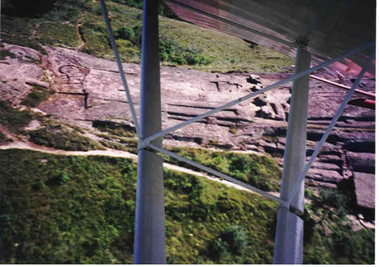 Close-Up of the Cliff and the Plane